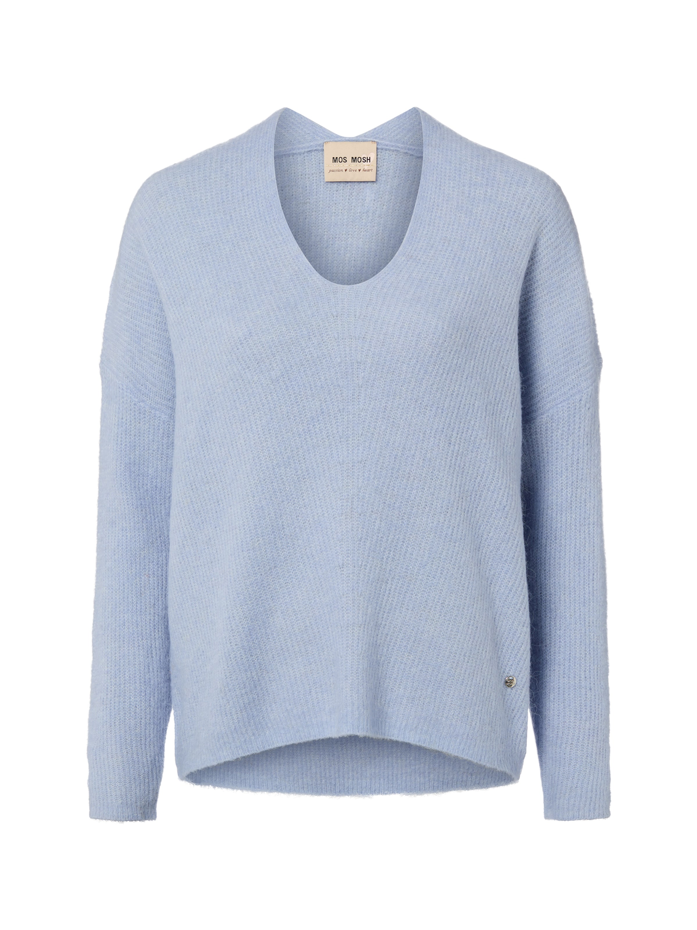 MOS MOSH Trui ' MMThora ' in Blauw: voorkant