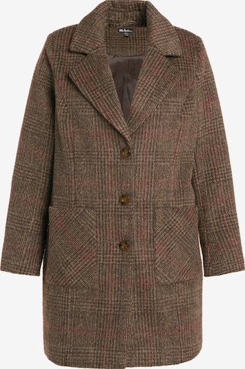 Ulla Popken Between-Seasons Coat in mottled brown / Red / Black, Item view