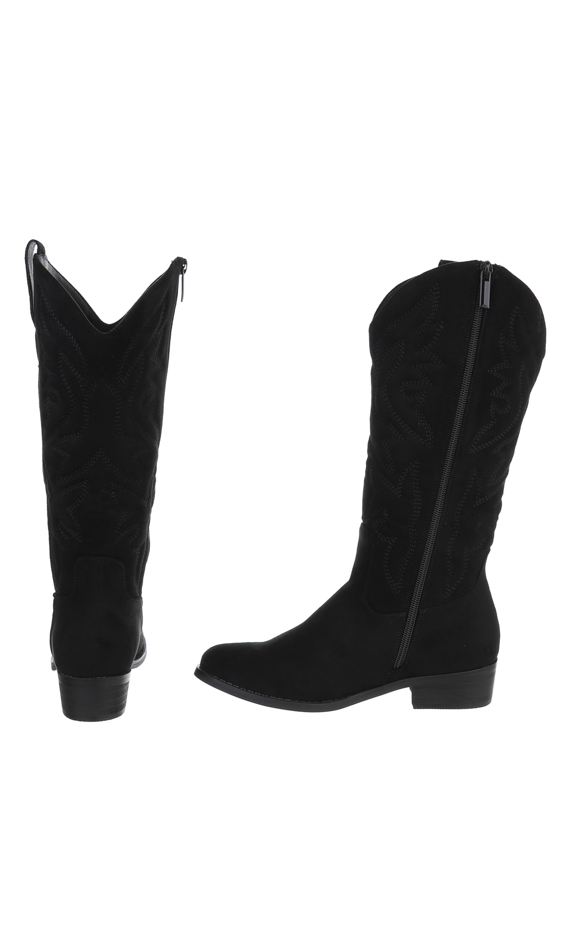 Ital-Design Cowboy Boots in Black