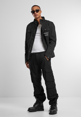Mister Tee Between-season jacket 'See You Soon Britannia' in Black