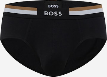 BOSS Orange - Cueca 'Motion' em preto: frente