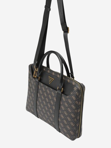 GUESS Laptoptasche 'VEZZOLA' in Braun: predná strana