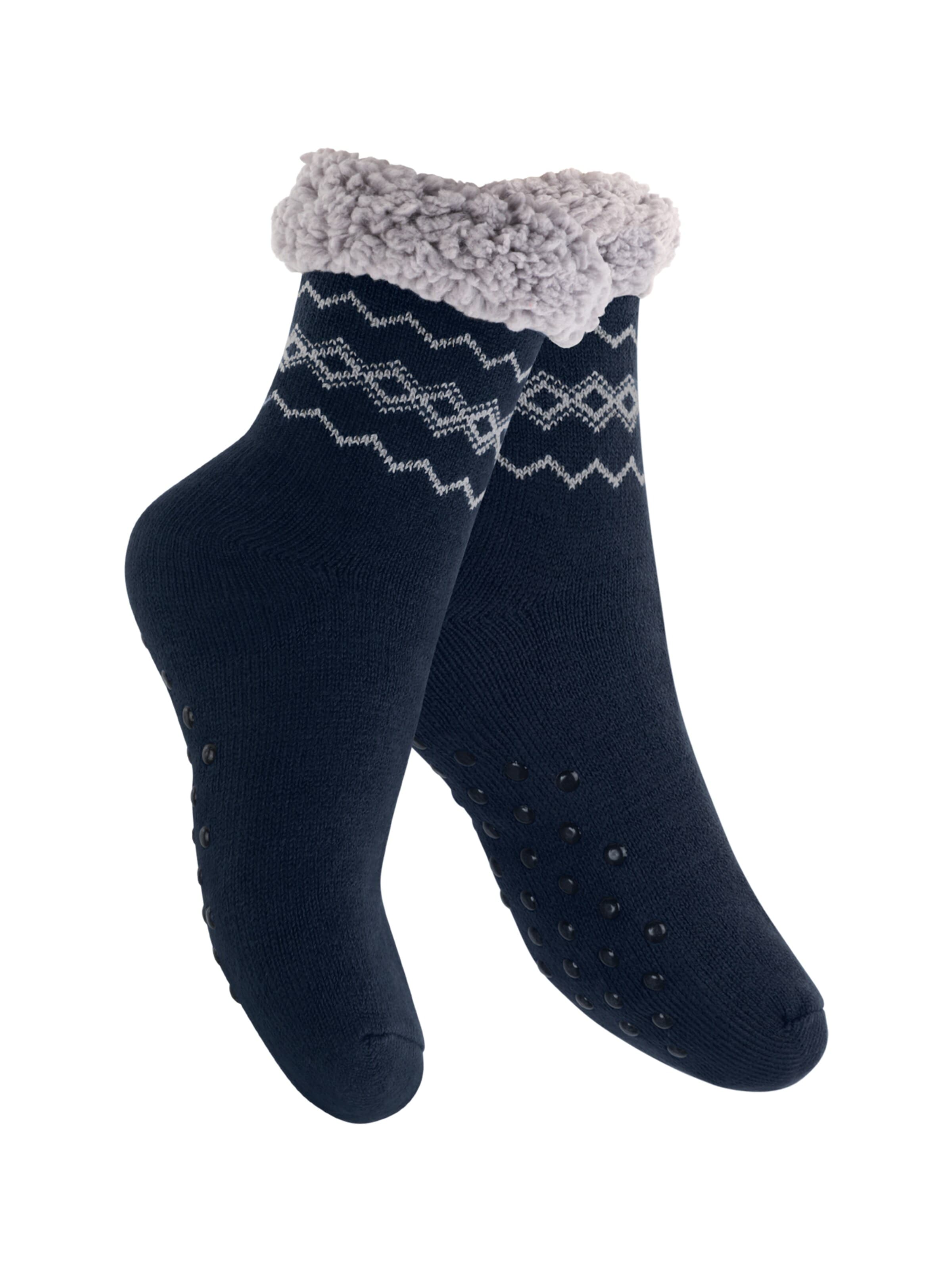 footstar Socken 'Haussocken'‌‌‌‌‌‌ in Blau: Vorderseite