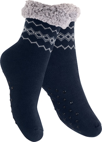 footstar Socken 'Haussocken' in Blau: Vorderseite