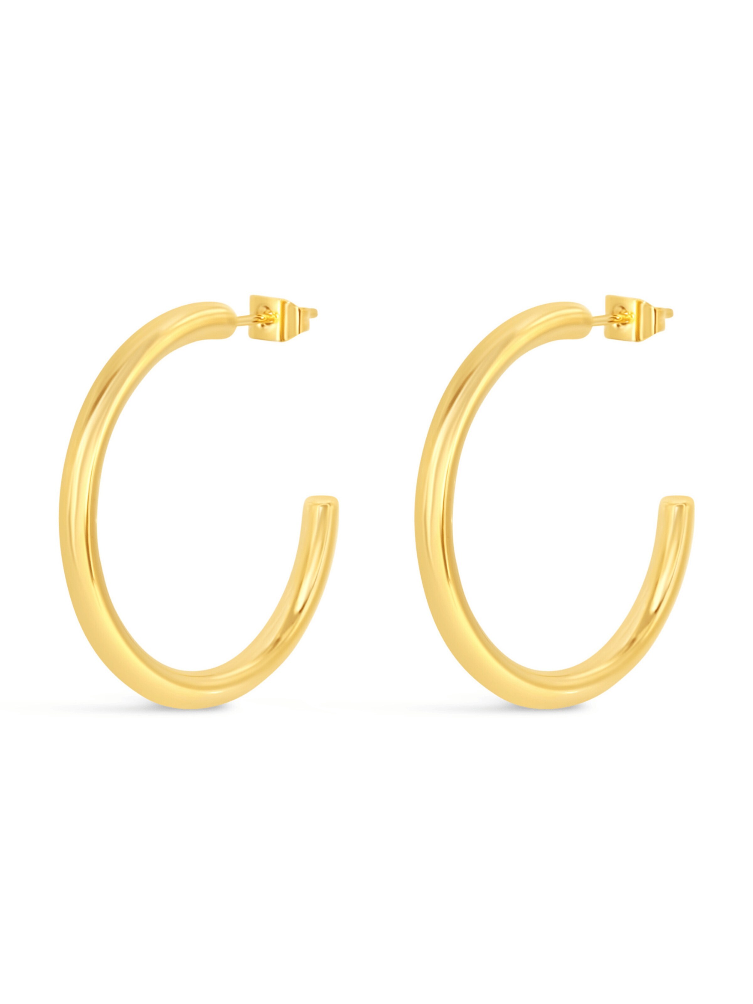 ARS-ARGENTI Ohrringe 'LUNA LOOP'‌‌‌ in Gold: Vorderseite