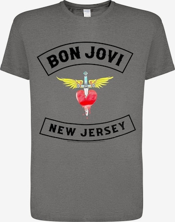T-Shirt 'Bon Jovi New Jersey T-Shirt' Bon Jovi en gris : devant