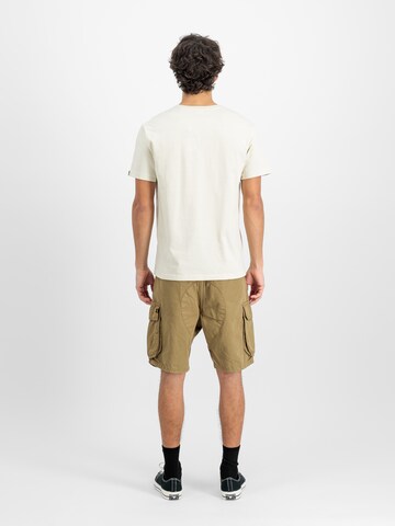 ALPHA INDUSTRIES Póló 'Alpha Hawaii' - fehér