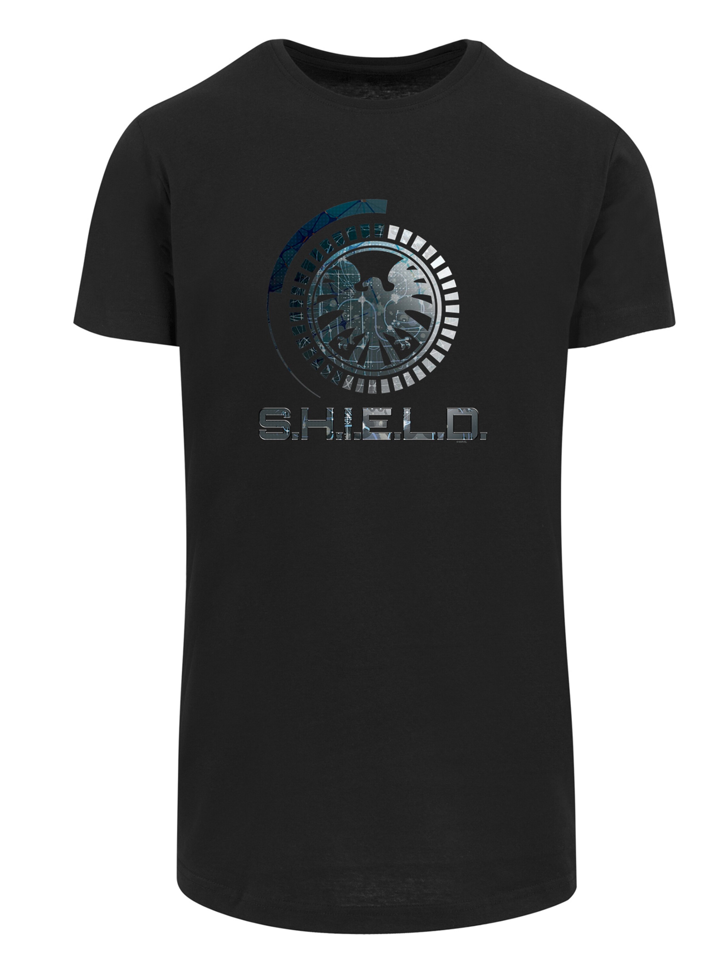F4NT4STIC Shirt 'Marvel Avengers Shield' in Black: front