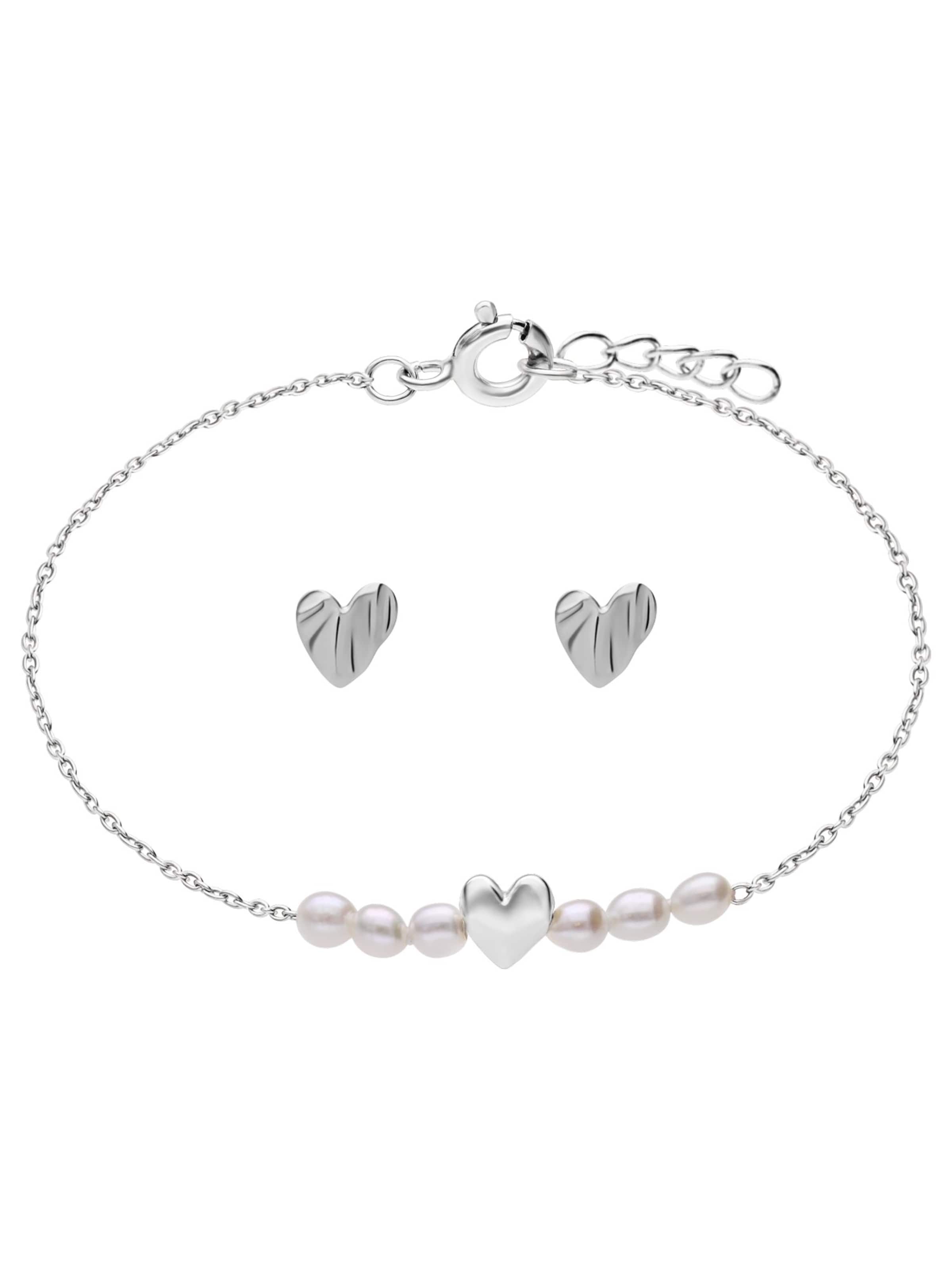 Lucardi Sieraden set 'Brautschmuck' in Zilver: voorkant