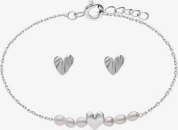 Lucardi Jewelry set 'Brautschmuck' in Silver: front