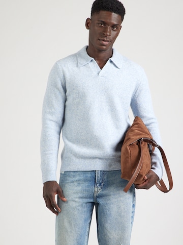 NN07 Pullover 'Hope' i blå: forside