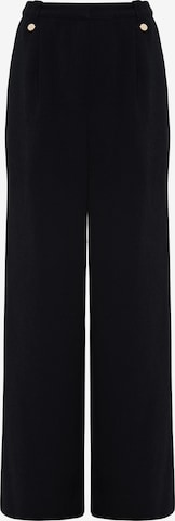 Wide Leg Pantalon 'CAIT' Tussah en noir : devant
