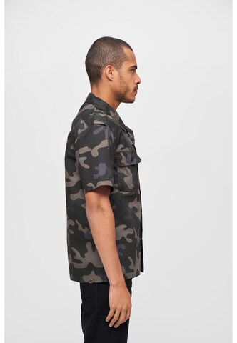 Brandit Regular fit Button Up Shirt in Green