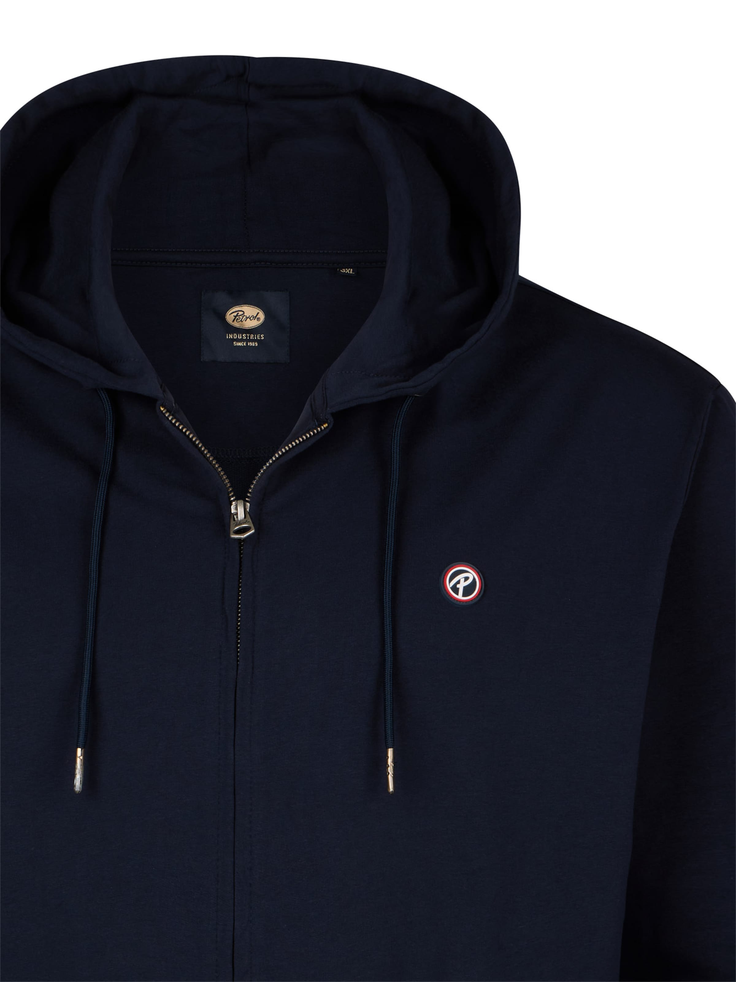 Petrol Industries Zip-Up Hoodie in Blue