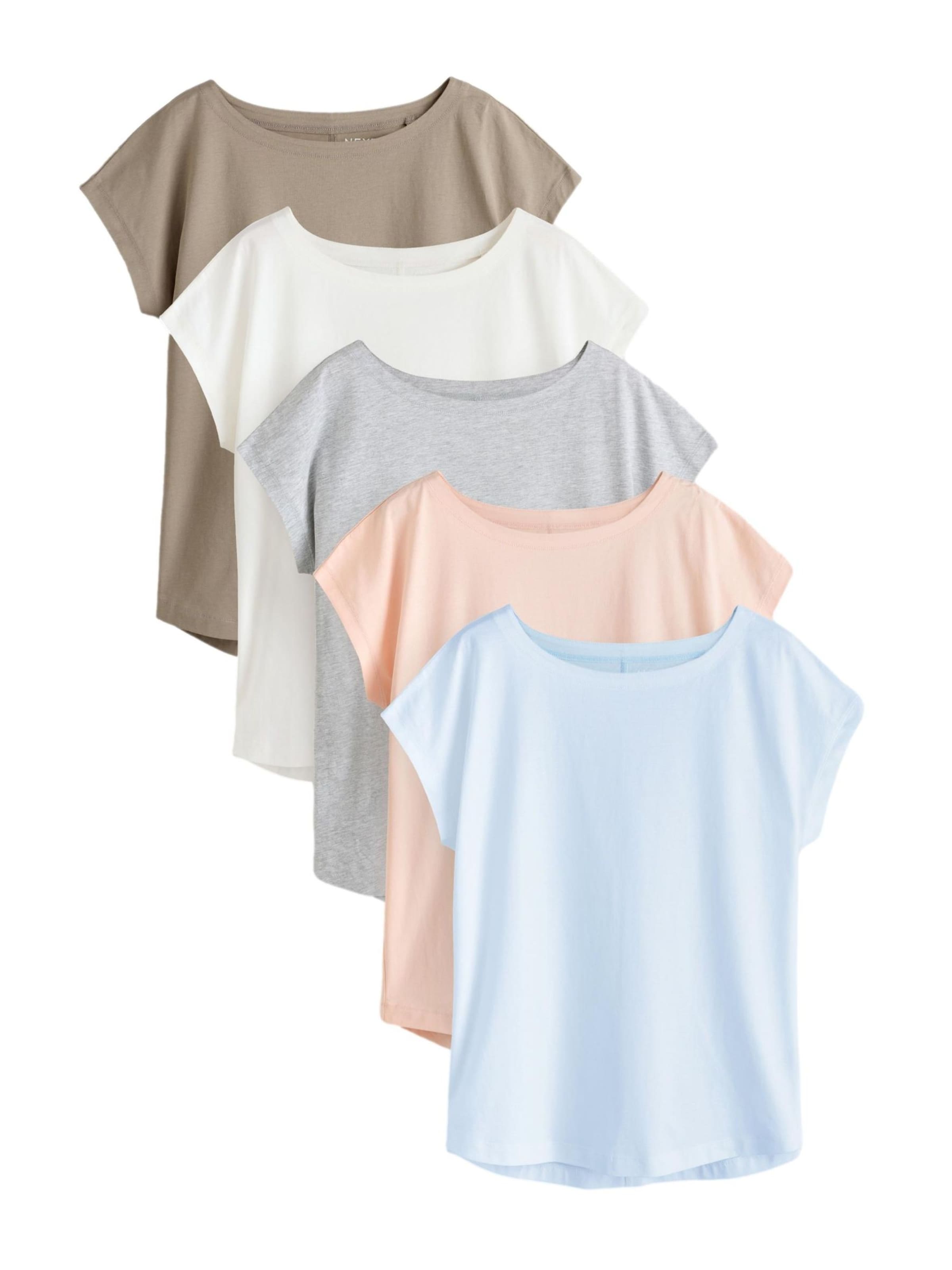 Next Shirt in S-M/Petite in Dark beige / Pastel blue / Grey / Peach / White, Item view