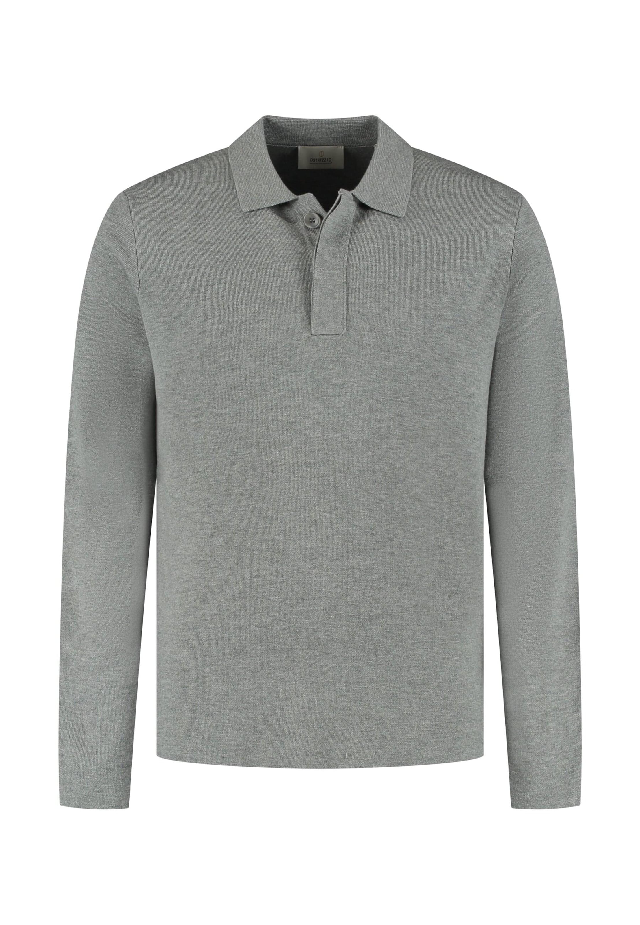 Dstrezzed Poloshirt 'Chev' in Grau: Vorderseite
