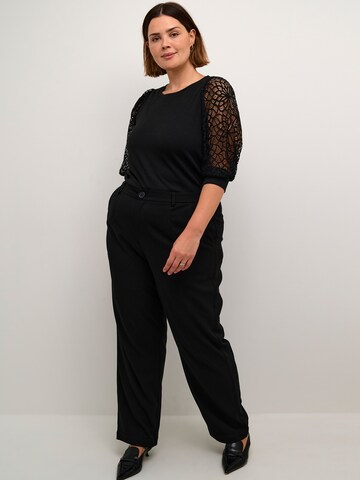 KAFFE CURVE Blouse 'KC Bella' in Zwart