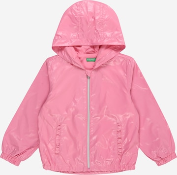 UNITED COLORS OF BENETTON Демисезонная куртка в Ярко-розовый: спереди