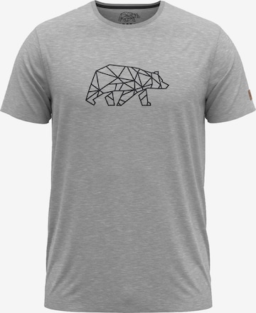 FORSBERG Shirt 'Finnson T-Shirt mit Brustlogo' in Grau: Vorderseite