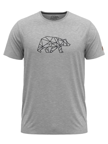 FORSBERG Shirt 'Finnson T-Shirt mit Brustlogo' in Grau: Vorderseite