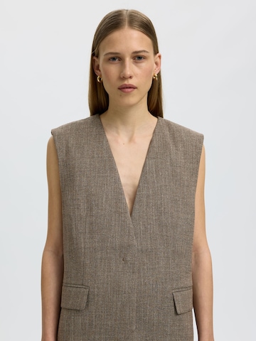 SELECTED - Chaleco para traje en marrón