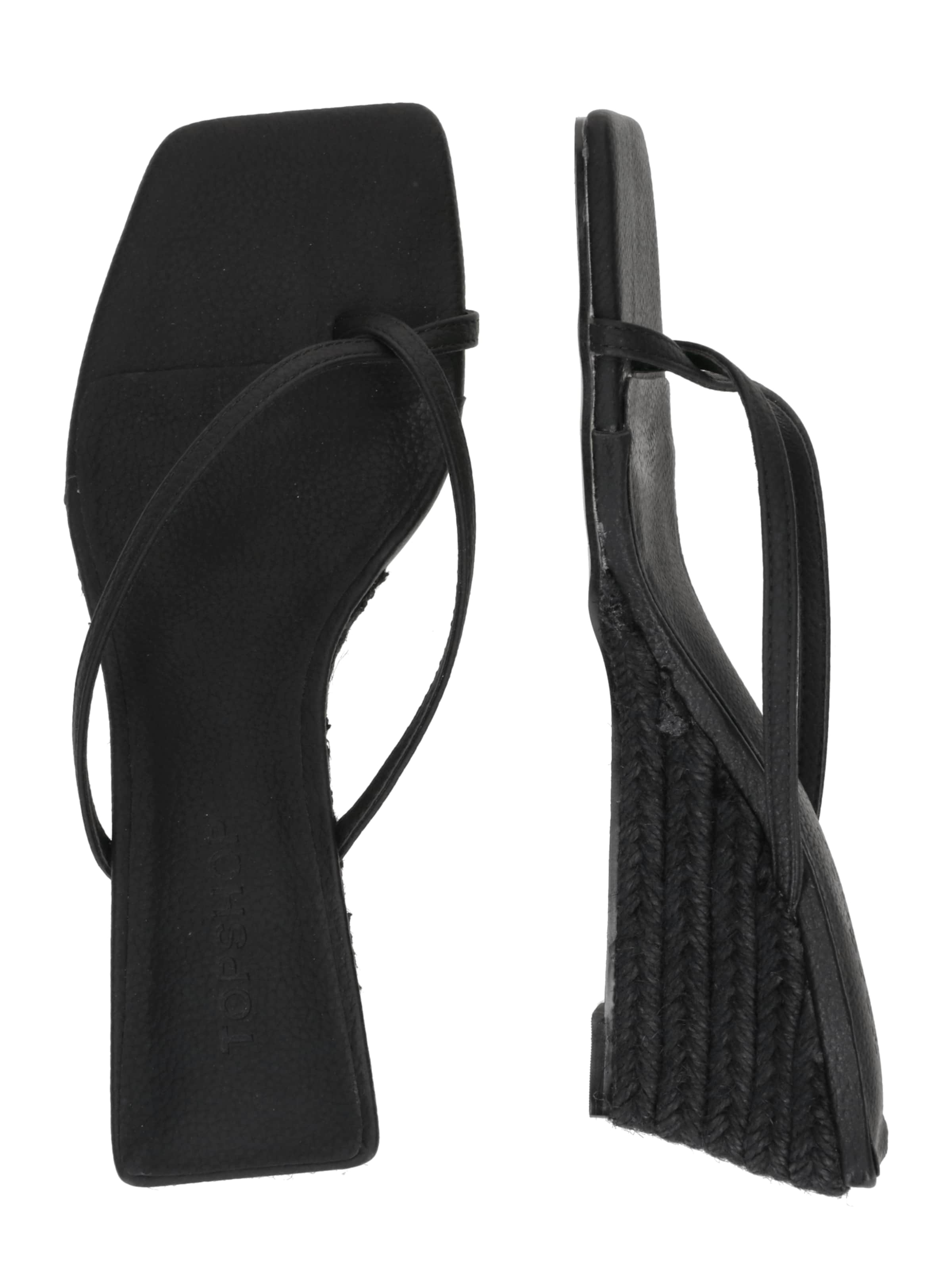 TOPSHOP Japonki 'Hannah' w kolorze czarny