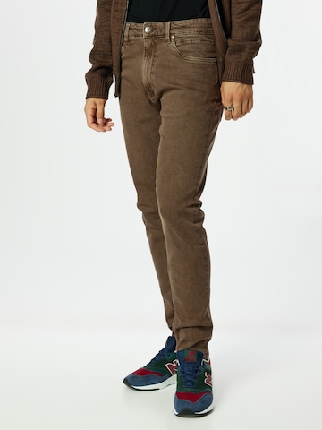 INDICODE JEANS Slim fit Jeans 'Calli' in Brown: front