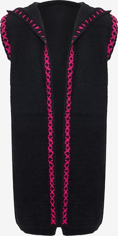 IZIA Knitted Vest in Black: front