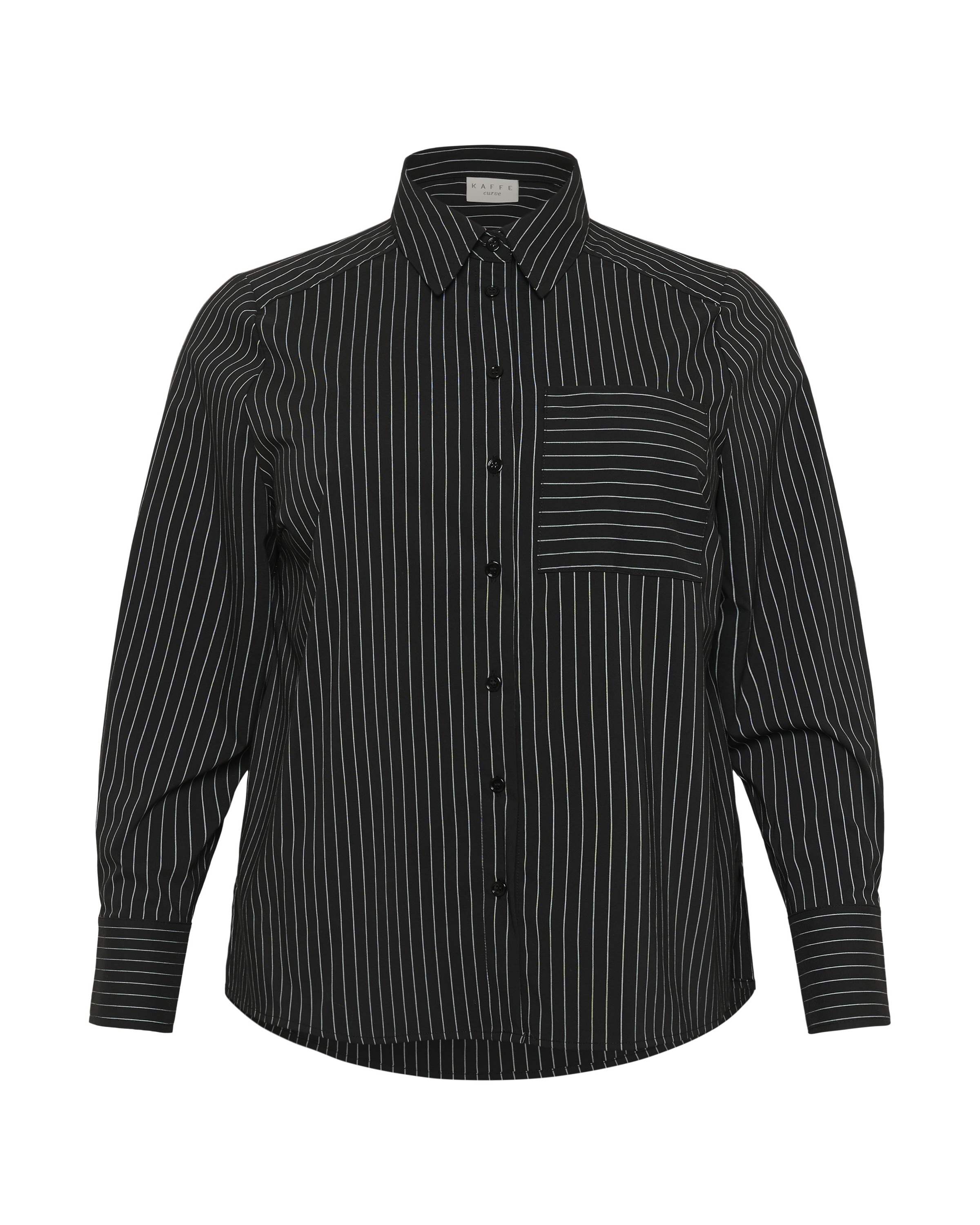 KAFFE CURVE Bluse 'Eloana' in Schwarz: Vorderseite