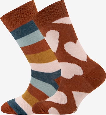 EWERS Socks in Brown: front