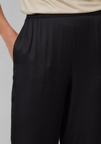 s.Oliver BLACK LABEL Wide leg Broek in Zwart