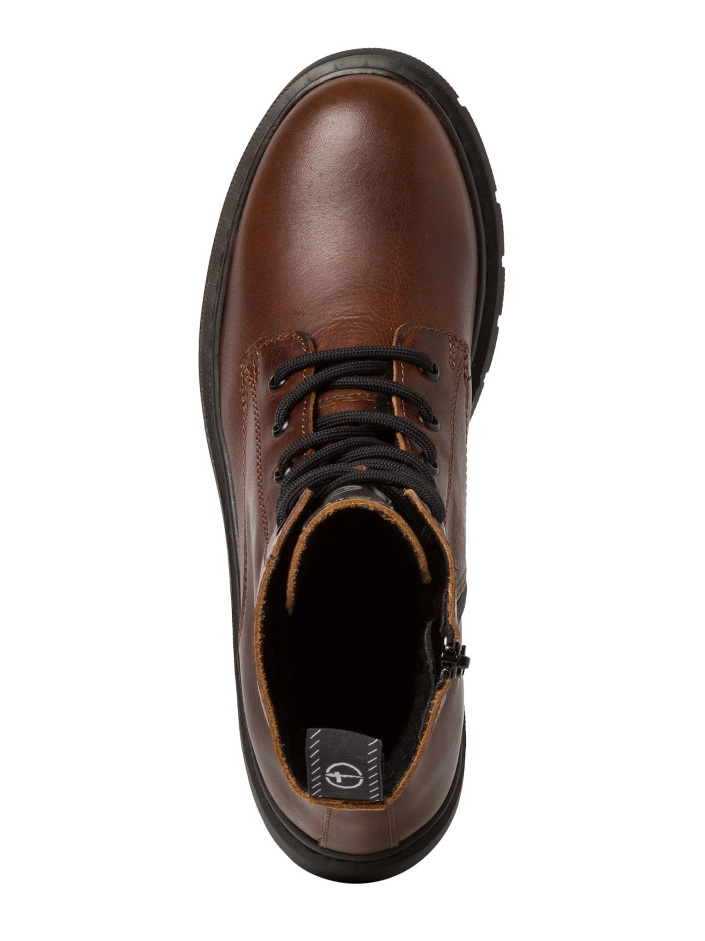 Tamaris Μποτάκι με κορδόνια σε καφέ