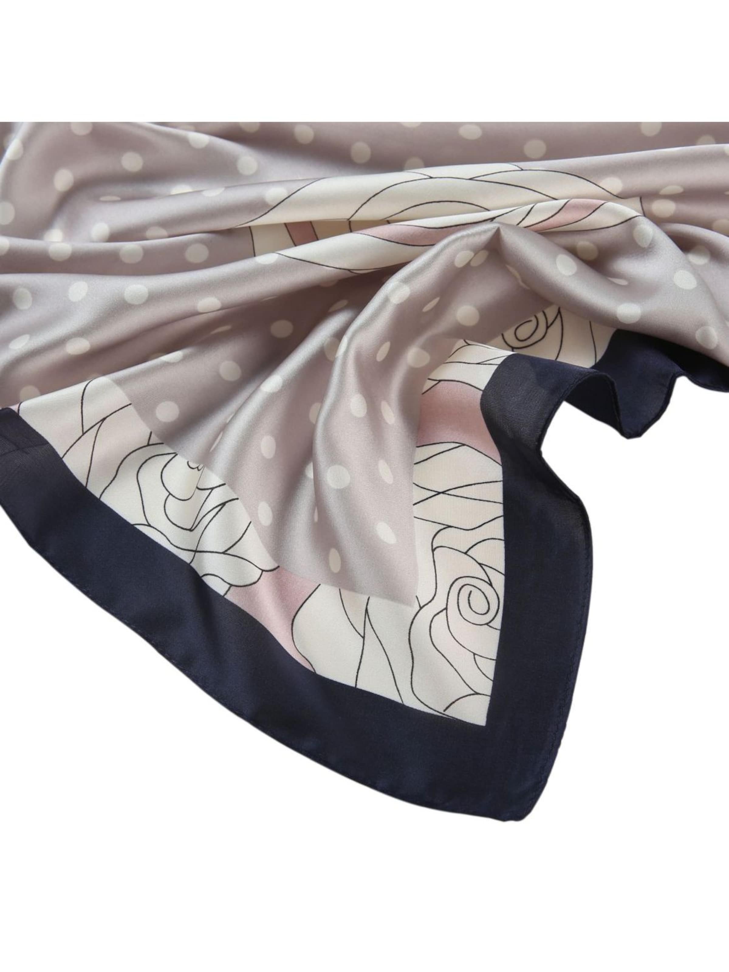 alberto cabale Scarf 'Grand carré de Soie Fewpoint Zoé' in Blue