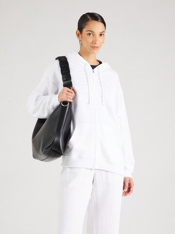 HOLLISTER Zip-Up Hoodie in White: front