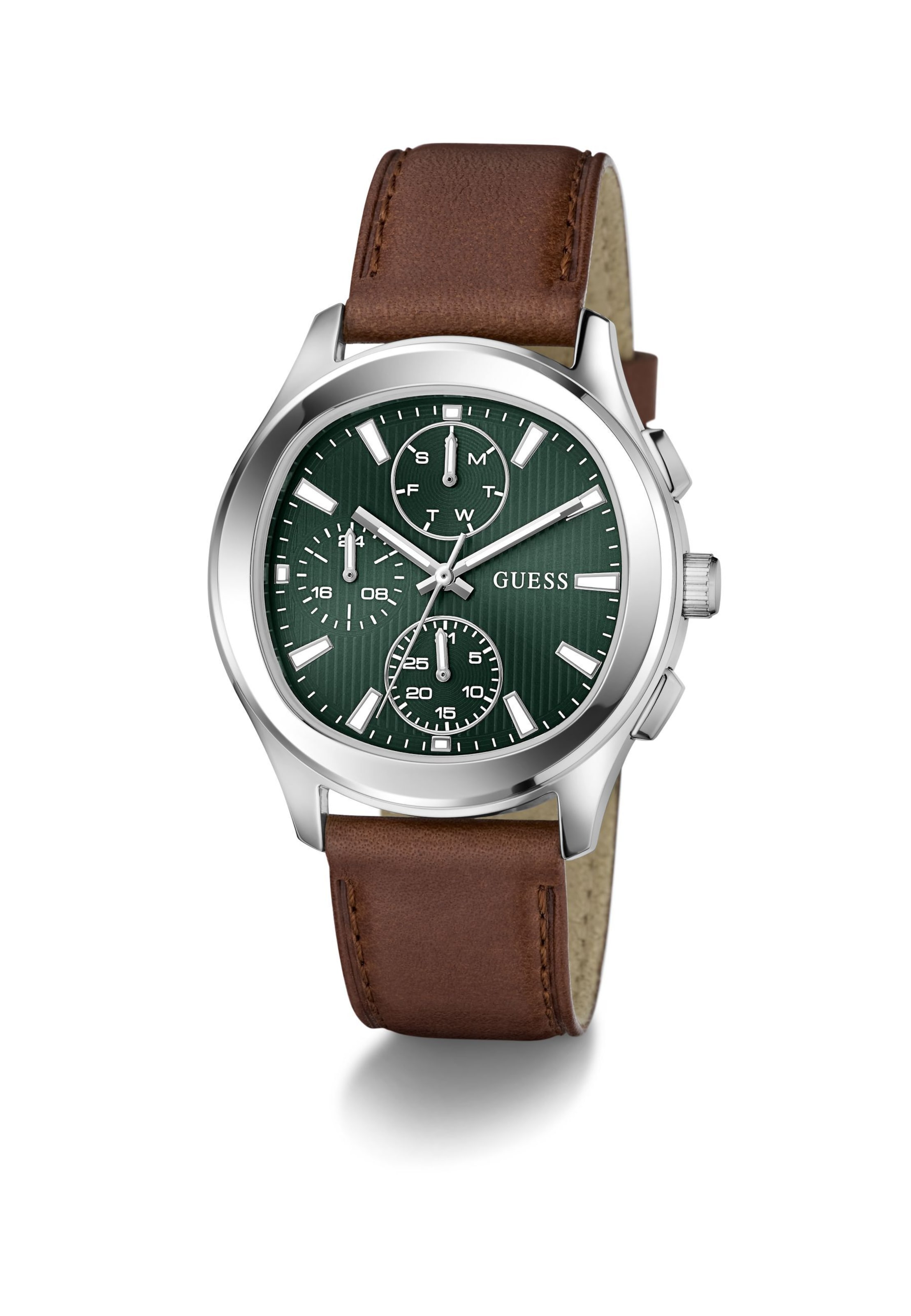 GUESS Analog watch 'Palmer' in Brown: front