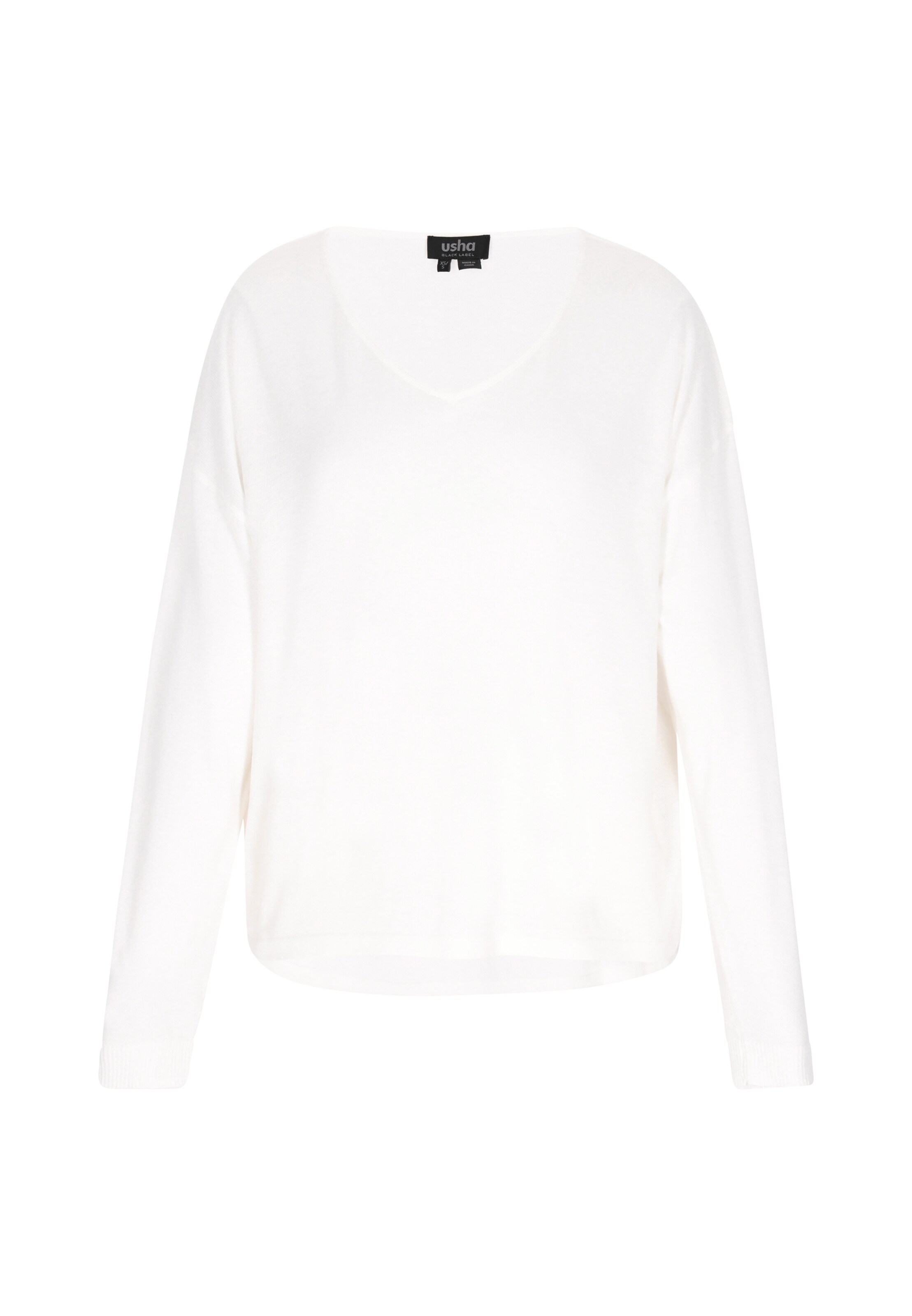 usha BLACK LABEL Πουλόβερ σε λευκό: μπροστά