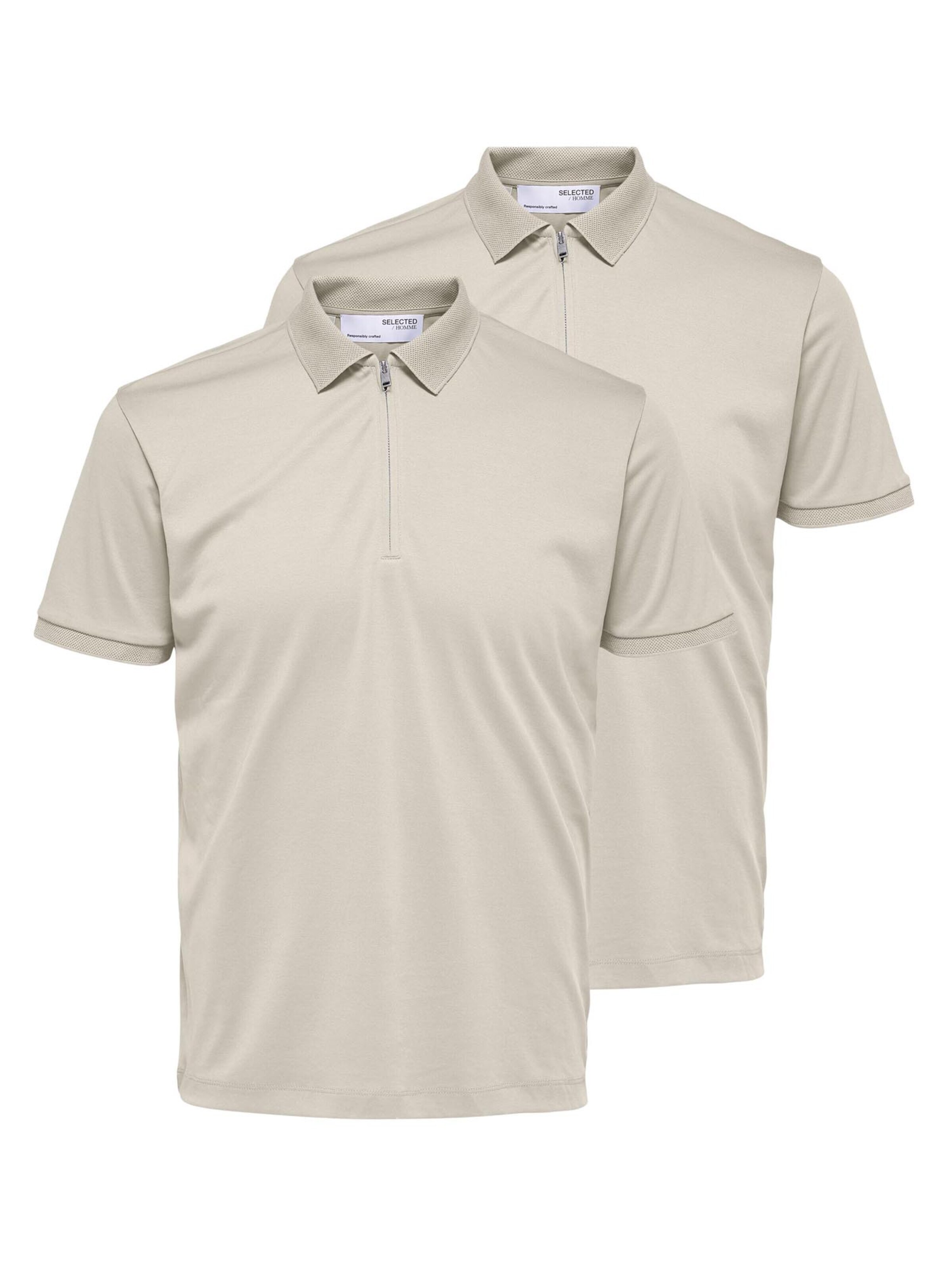 SELECTED Shirt 'Fave' in Beige: front