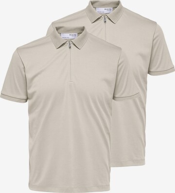 SELECTED Shirt 'Fave' in Beige: front