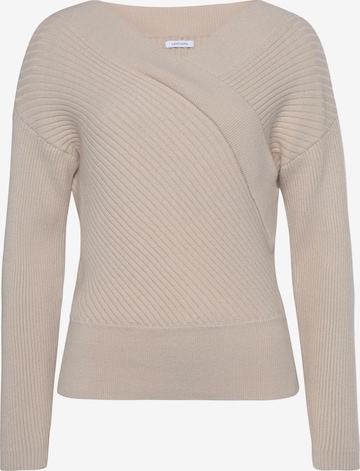 LASCANA Sweater in Beige: front