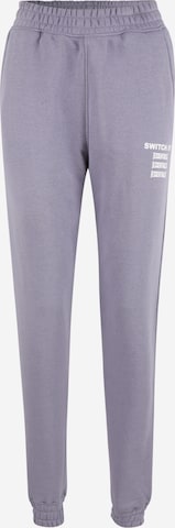 Public Desire Tapered Pants 'SLOGAN' in Purple: front
