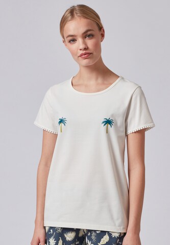 T-shirt Skiny en blanc : devant