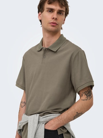 Only & Sons Poloshirt 'ONSBEN' in Braun