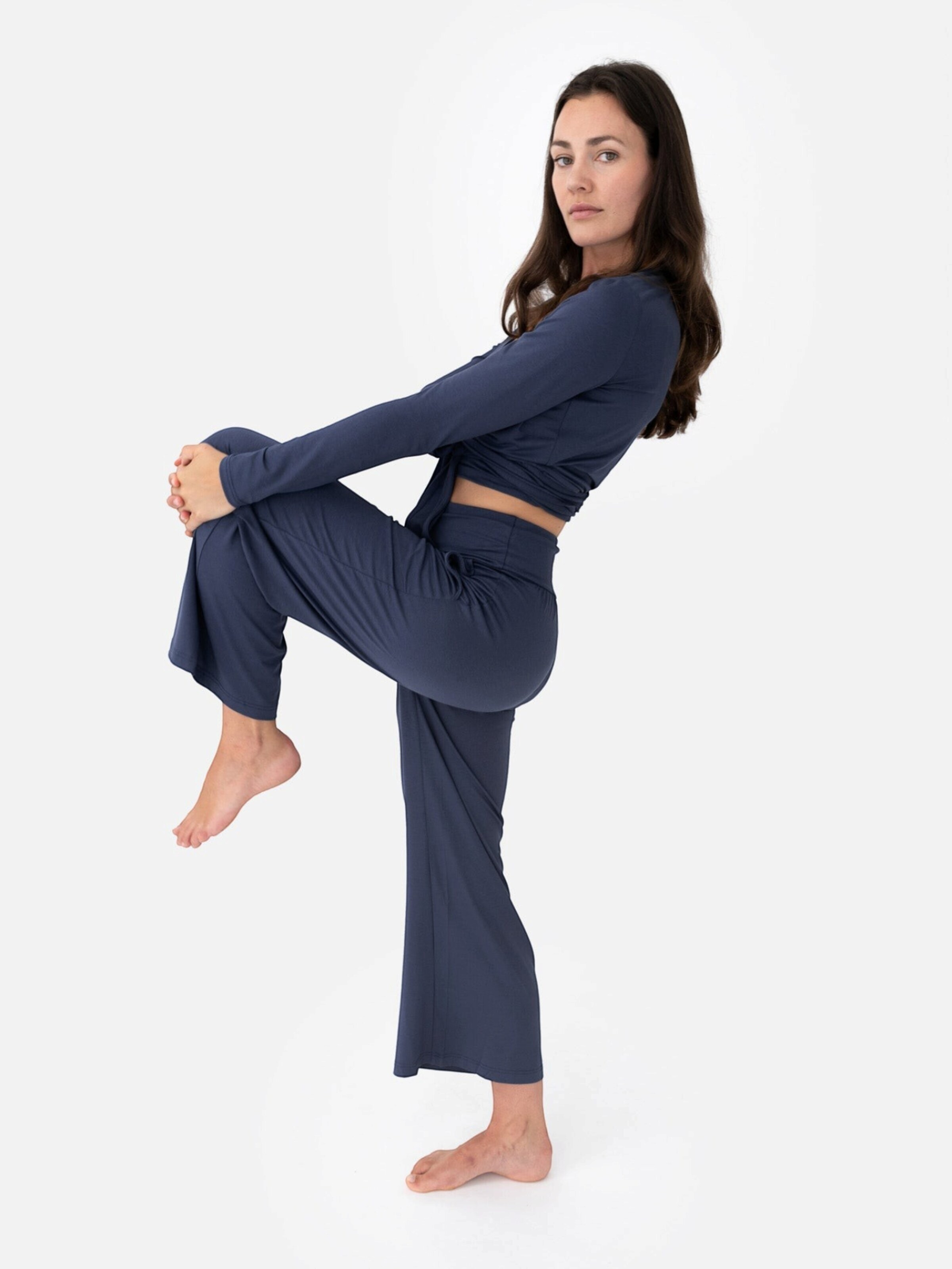 LOTUSCRAFTS Wide leg Sports trousers 'Heya Culotte' in Blue