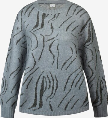 ze-ze Trui 'Catri 051' in Groen: voorkant