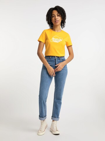 SOMWR Shirt 'TRASHED' in Yellow