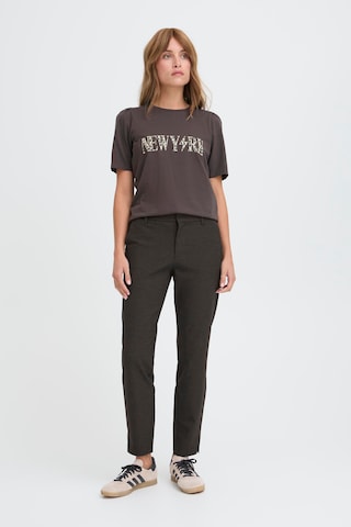 Coupe slim Pantalon 'BINDY ' Pulz en marron