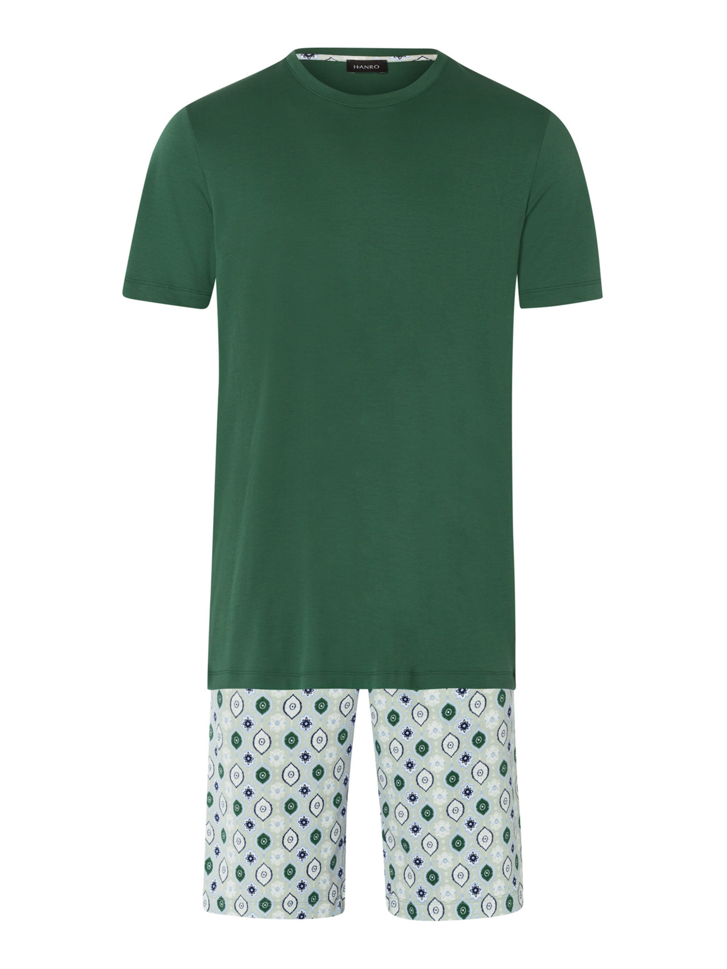 Hanro Pajama short ' Night & Day ' in Green: front