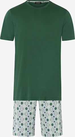 Hanro Short Pajamas ' Night & Day ' in Green: front