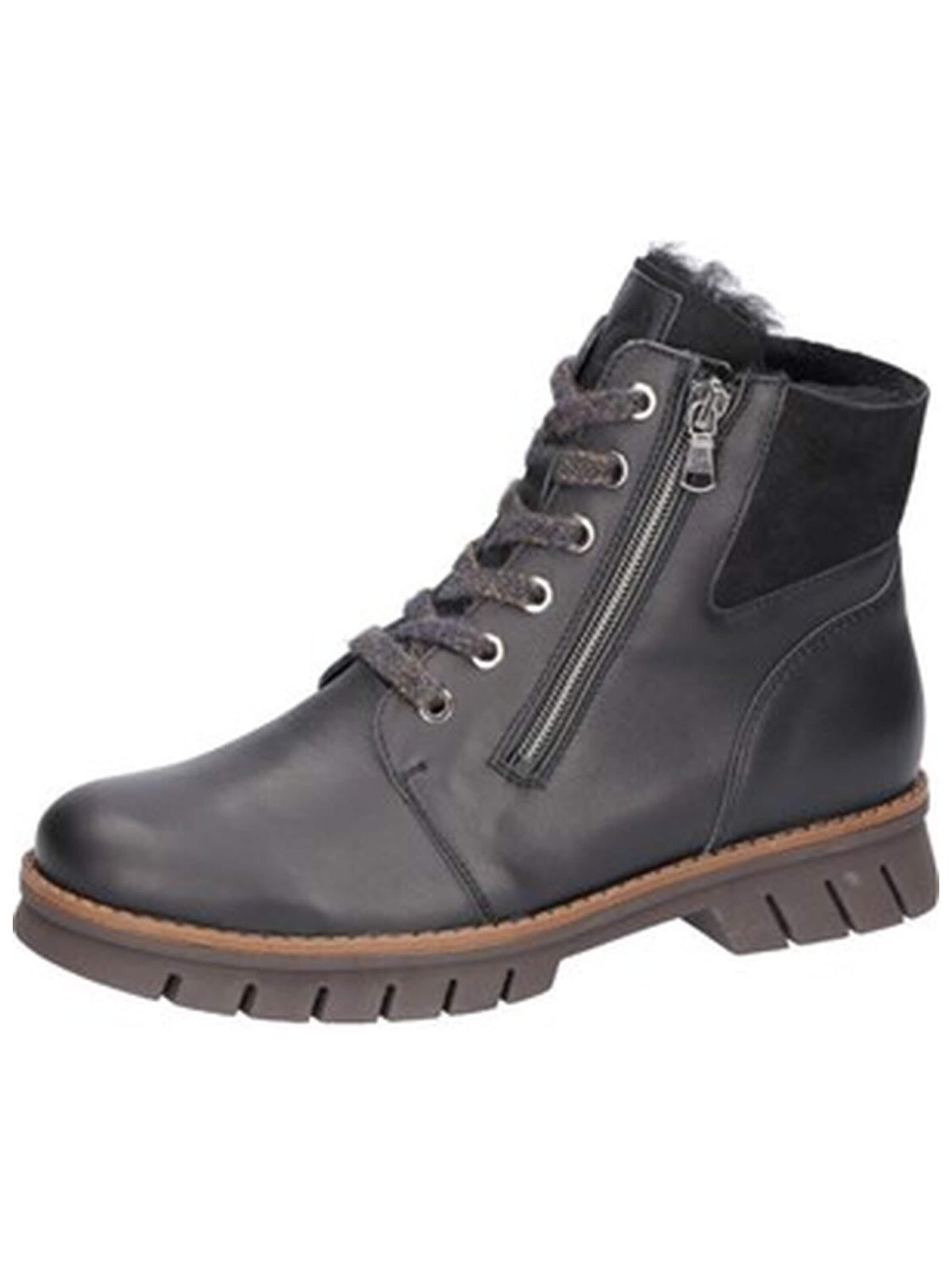 Boots 'Stiefel Damen 975901-202/001 Echtleder in schwarz' di WALDLÄUFER in nero: frontale