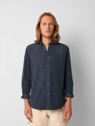 mėlyna Scalpers Standartinis modelis Marškiniai 'Corduroy': priekis